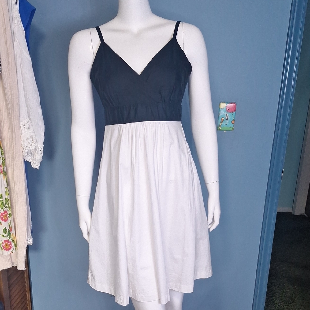 New York & Company Black and White Mini Dress